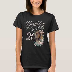 Camiseta 21º aniversário Menina Cavalo de 21 anos