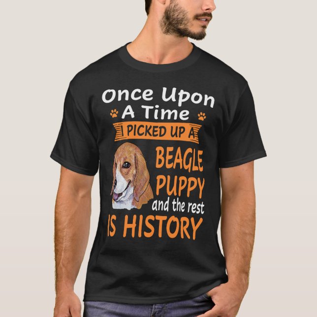 Camiseta 219 Era Uma Vez  Cachorrinho Beagle (Frente)