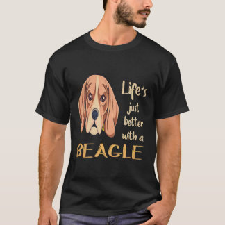 Camiseta 21 A Vida é Só Melhor Com Um Beagle