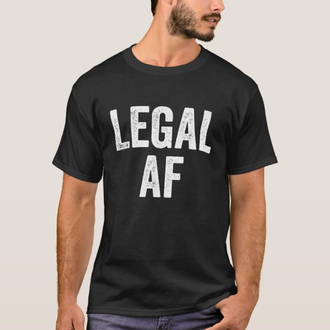 Camiseta 21 aniversário de 21 anos Legal AF Gif (Frente)