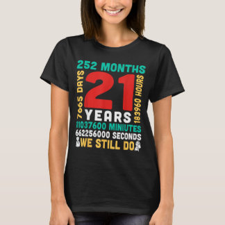 Camiseta 21 Anos 252 Meses 7665 Dias O Casal Juntos