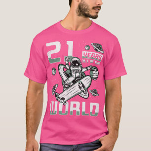 Camiseta 21 Anos A Partir Deste Mundo, Patinadora aniversár