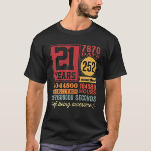Camiseta 21 Anos De aniversário de 21 anos Incrível Engra