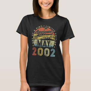 Camiseta 21 anos de idade incrível desde maio de 2002 21º a