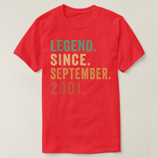 Camiseta 21 Anos De Idade, Legenda De Presente Desde Setemb (Frente do Design)