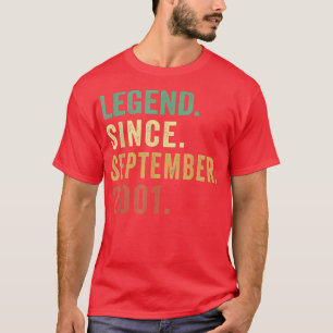 Camiseta 21 Anos De Idade, Legenda De Presente Desde Setemb