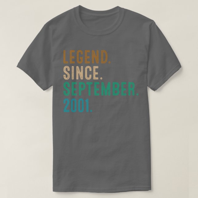 Camiseta 21 Anos De Idade, Legenda De Presente Desde Setemb (Frente do Design)