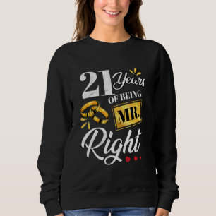 Camiseta 21 Anos De Ser O Sr. Certo Engraçado Casal Casando