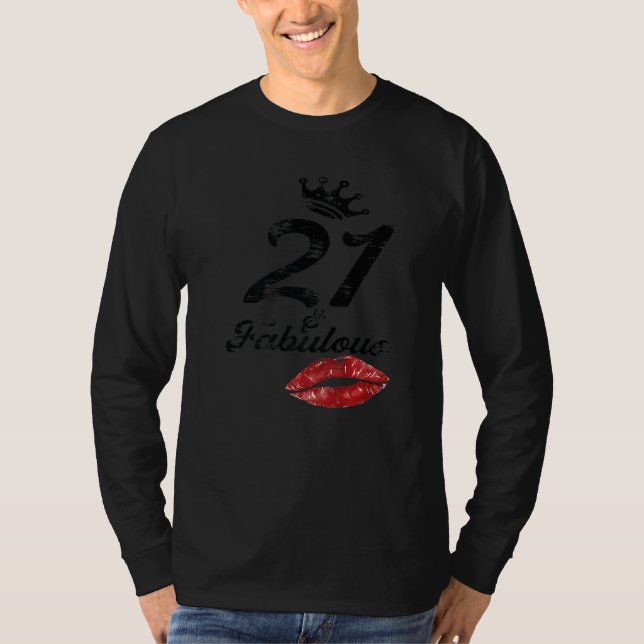 Camiseta 21 Bebendo Fabuloso Da Tripulação 21ruas Anos H (Frente)