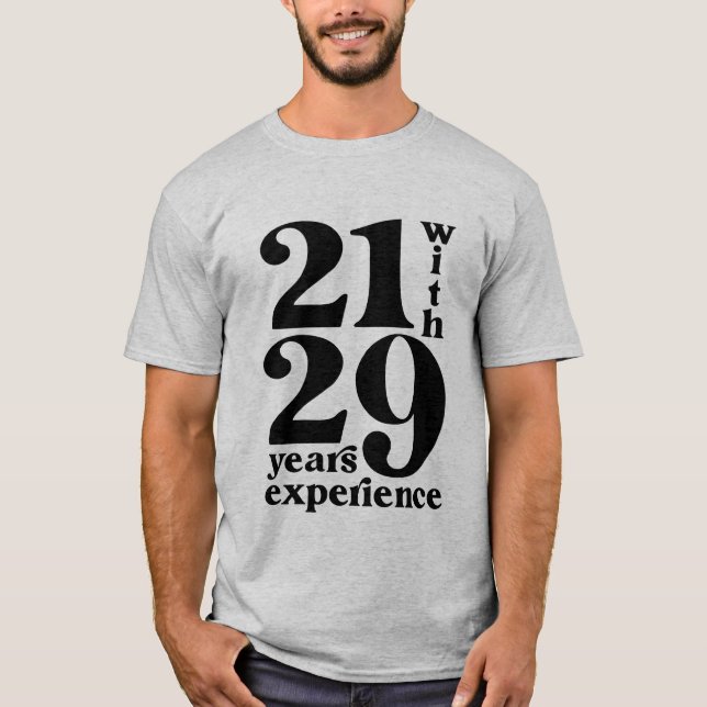 Camiseta 21 com 39 anos Experimente o 50º aniversário do di (Frente)
