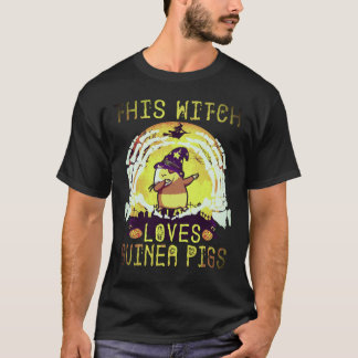 Camiseta 21 Esta Bruxa Ama Porquinhos Da Índia No Halloween