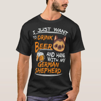 Camiseta 21 Eu só quero beber cerveja e ficar com meu alemã
