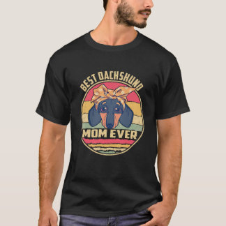 Camiseta 21 Melhor Mãe Dachshund de Todos os Tempos Vintage