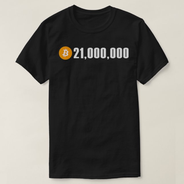 Camiseta 21 Milhões 21.000.000 Bitmoney BTC (Frente do Design)