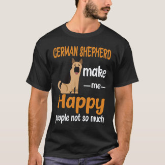 Camiseta 21 Pastores Alemães Me Fazem Feliz Pessoas Não Tan
