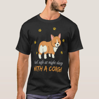 Camiseta 21 Sinta-se Seguro à Noite Durma Com Um Corgi