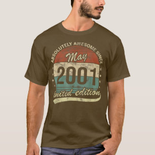 Camiseta 21st Birthday Vintage May 2001 Absolutely Awesome
