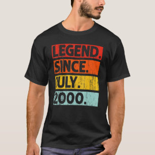 Camiseta 22ª Legenda de Aniversário Desde julho de 2000 22
