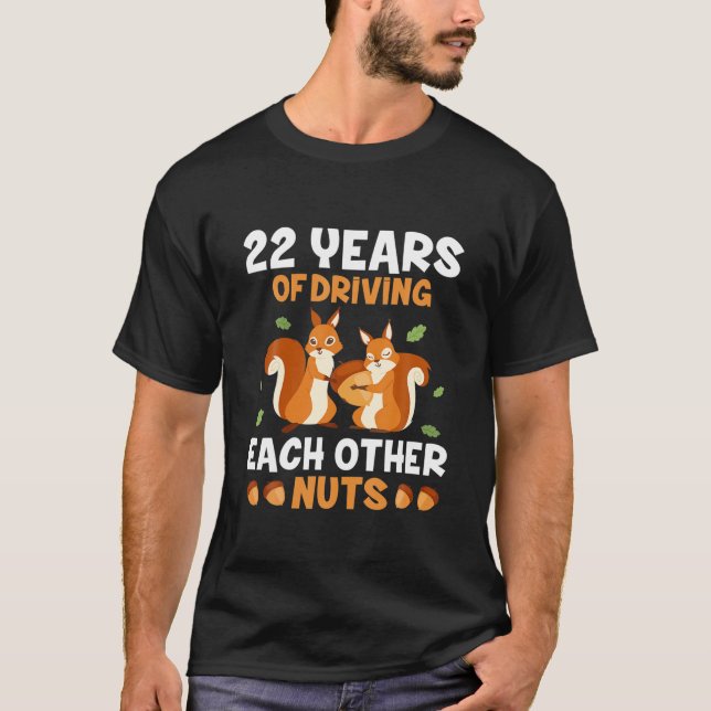 Camiseta 22º 22 Anos Casamento Aniversário Engraçado Casal  (Frente)