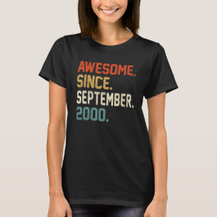 Camiseta 22º Aniversário 22 Anos Espetacular Desde setembro