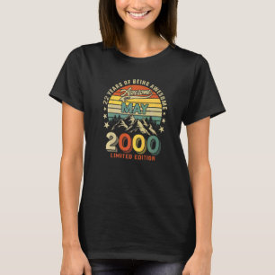 Camiseta 22º Aniversário 22 Anos Incrível Desde Maio De 200