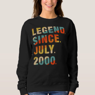 Camiseta 22º Aniversário, 22 anos Legenda desde julho de 20