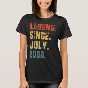 Camiseta 22º Aniversário, 22 anos Legenda desde julho de 20