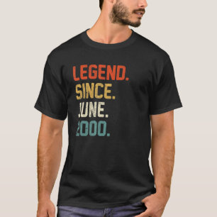 Camiseta 22º Aniversário, 22 anos Legenda desde junho de 20