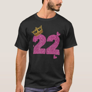 Camiseta 22º Aniversário Coroa 22 Anos