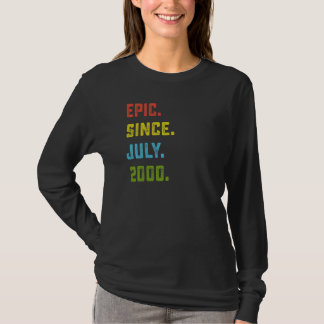 Camiseta 22º aniversário da Epic desde julho de 2000 22 ano