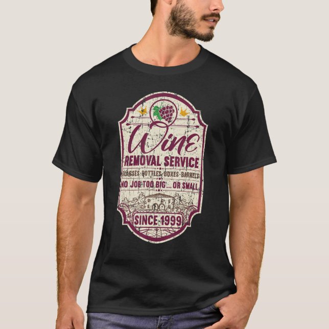 Camiseta 22º Aniversário I Serviço de Remoção do Vinho I Ro (Frente)