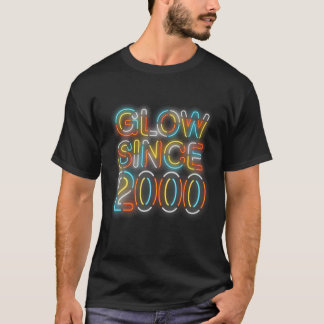 Camiseta 22º Brilho De Aniversário Desde 2000 Vintage Óculo