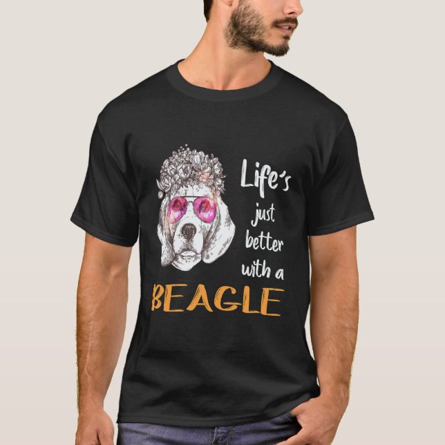 Camiseta 22 A Vida é Só Melhor Com Um Beagle (Frente)