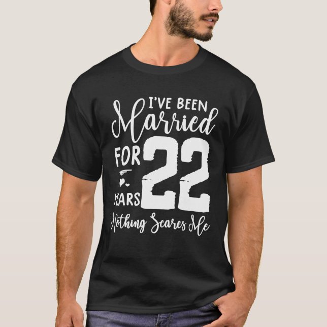 Camiseta 22 Anos De Casamento Com O Funny Casal 22º Anivers (Frente)