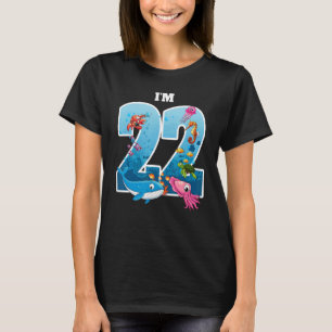 Camiseta 22 Anos De Idade Aniversário