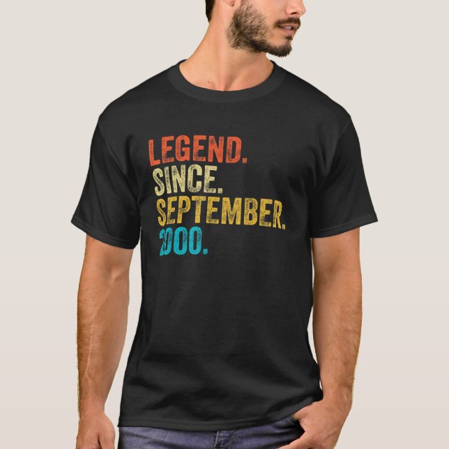 Camiseta 22 anos de idade de lenda de presente desde setemb (Frente)
