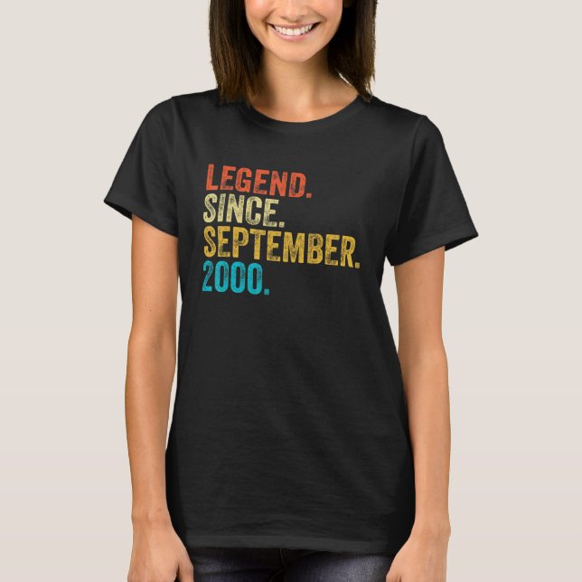 Camiseta 22 anos de idade de lenda de presente desde setemb (Frente)