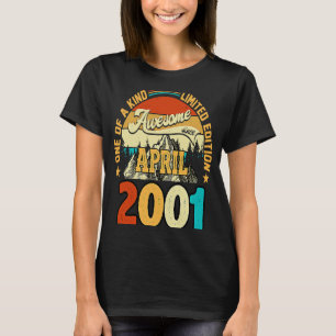 Camiseta 22 anos de idade incrível desde abril de 2001 22º 