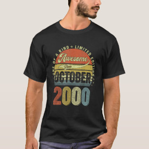 Camiseta 22 anos de idade incrível desde outubro de 2000 22