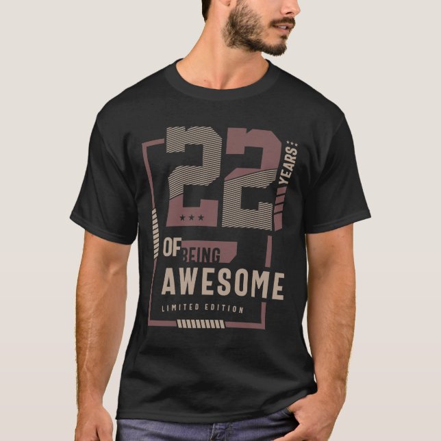 Camiseta 22 Anos De Incrível 22.º Aniversário Dando Ideias (Frente)