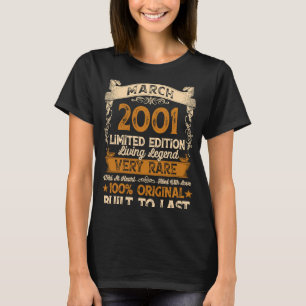 Camiseta 22 anos de março de 2001 22º aniversário 1