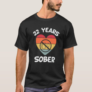 Camiseta 22 anos Sober Recovery Vício Sobriety Data So