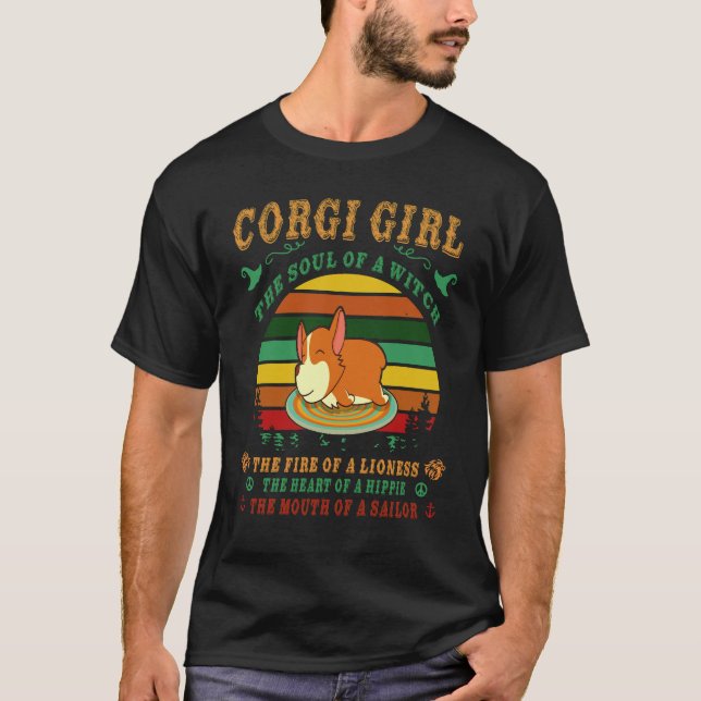 Camiseta 22 Corgi A Alma De Uma Bruxa Corgi (Frente)
