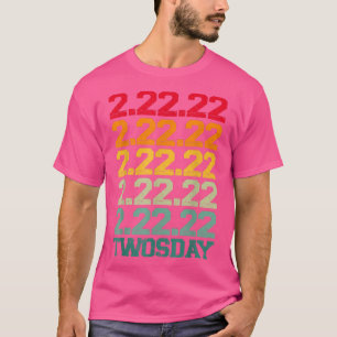 Camiseta 22 de fevereiro de 2022 Funny 22222 Retro Vinta