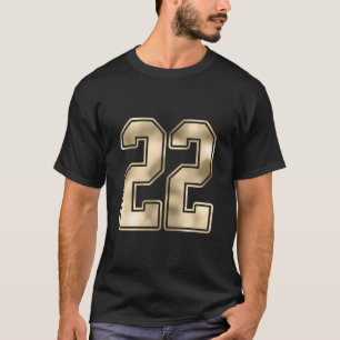 Camiseta 22 Outline Number 22 Sports Fan Jersey Style Costu