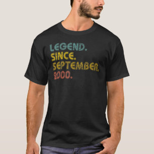 Camiseta 22 Years Old  Legend Since September 2000 22th Bir