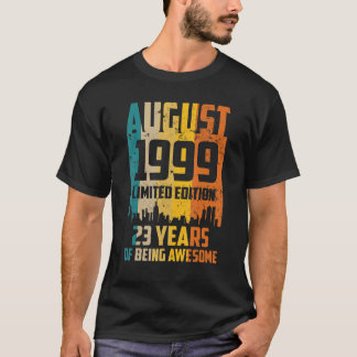 Camiseta 23º aniversário 23 anos incrível desde agosto de 1