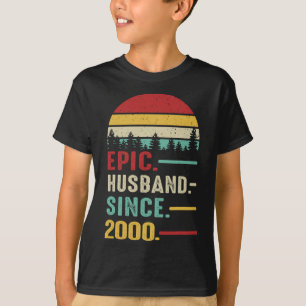 Camiseta 23º Aniversário de Casamento para Him Epic Husband