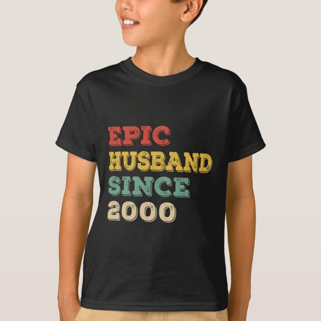 Camiseta 23º Aniversário de Casamento para Him Epic Husband (Frente)