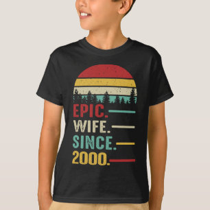 Camiseta 23º aniversário de casamento para sua esposa épica
